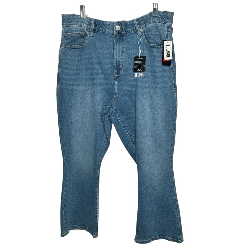 NWT LuLaRoe Size 36 Cropped Kick Flare Jeans 16-17W Comfort